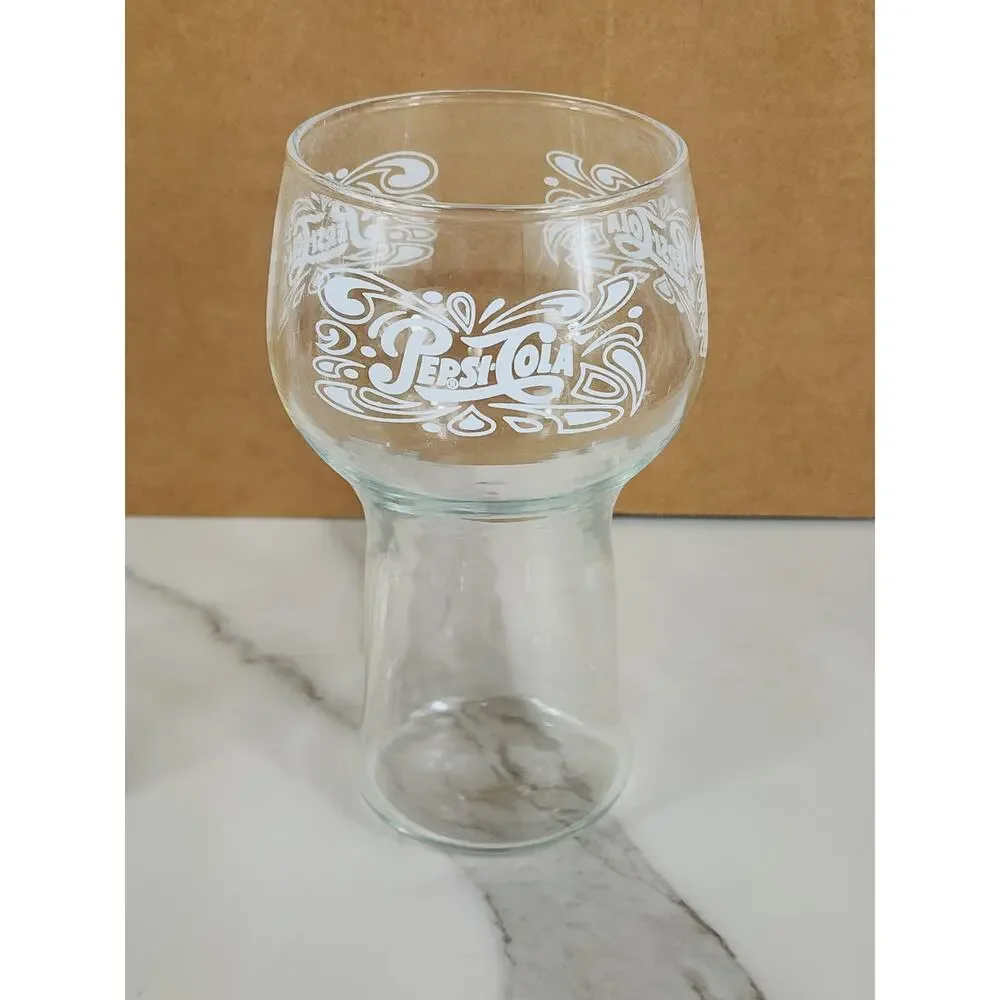 Pepsi Cola Fountain Style Glass 16oz Drinking Retro 70's Soda Glasses 6